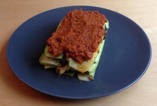 Pilz-Mandel-Lasagne